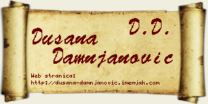 Dušana Damnjanović vizit kartica